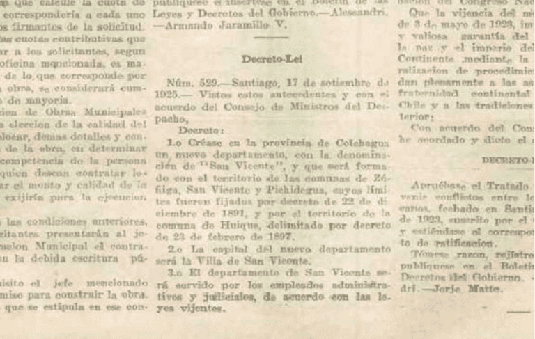 Se crea el departamento de San Vicente
